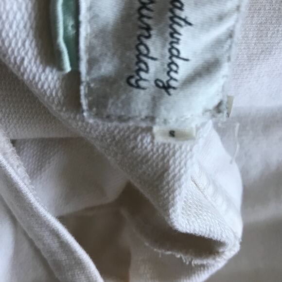 Anthropologie Saturday Sunday Cream White Embroidered Posies Pullover S - Picture 6 of 7